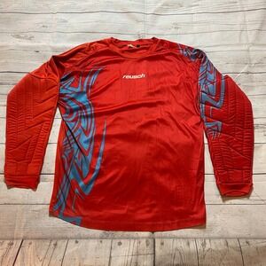 Reusch Vintage Goalkeeper Shirt Jersey Football Red Blue Tribal Mens Size‎ Large